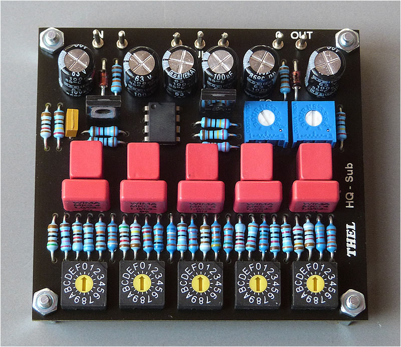 Präzisons Subsonicfilter 5. Ordnung; 30dB/Oct; 13-53 Hz einstellbar; mit  Basskorrekur